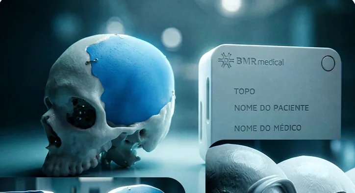 Zoe, template de prótese craniana impressa em 3D